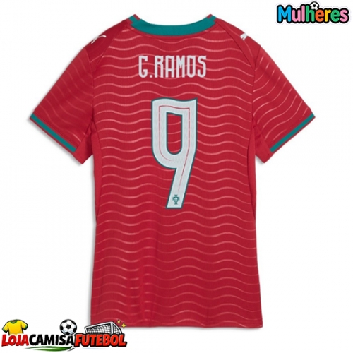 Camisa de Futebol Portugal Goncalo Ramos #9 Equipamento Principal Mulheres Mundo 2026 Manga Curta